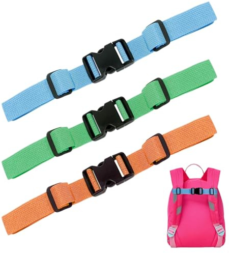 HABNI 3 Stück Brustgurt Rucksack Verstellbarer Brustgurt Rucksack Rucksackriemen Nylon Mit Schnellverschluss Rutschfester Gurtband Für Schultasche Strapazierfähiger Brustgurt Für Joggen Wandern