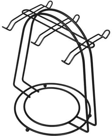 WHAMVOX Portabicchieri in Metallo Supporto Per Tazza Da Tè Rack Per Tazze Da Tè Supporto Per Stoccaggio a Sottobicchiere Presentazione Delle Tazze Nero Da Stiro