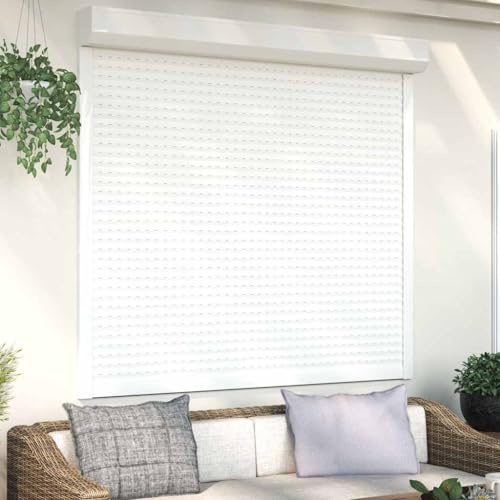 Generico Tapparella Avvolgibile in Alluminio 160x150 cm Bianca,Bianco,12.16kg,144975