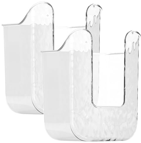Scatola dispenser per salviette umidificate in acrilico, 2 pezzi a parete, senza supporto per perforazione, per cucina, bagno