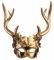 shoperama Masque Diana Artemis Déesse de la Chasse avec Bois de Cerf Or Forêt Cerf Mythologie Chasseur Guerrier Esprit Forêt
