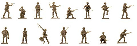 Airfix Model Figures Set - A00763V WWII British Infantry N. Europe - Model Building Kit Accessories, Plastic Model Kits for Adults & Children 8+, Set Includes 48 Unpainted Figures - Dioramas Accessory