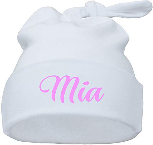 EZYshirt® Personalisiere deine Babymütze mit Wunschnamen oder Geburtsdatum |Geschenk zur Geburt | Babygeschenk
