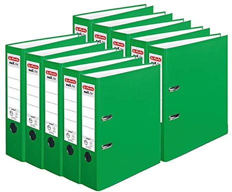 Herlitz Ordner maX.file protect A4 (8cm breit, Hellgrün, 10er Pack)