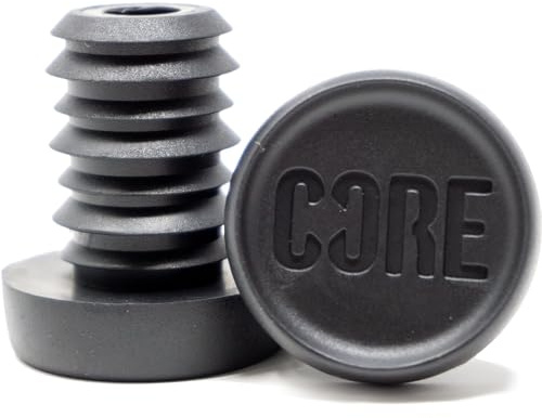 CORE Bar Ends Plugs - Resin Push-In Plugs for Scooter/Bike/BMX Universal Bar Ends for Handlebar End Caps - Black (Standard Bar)