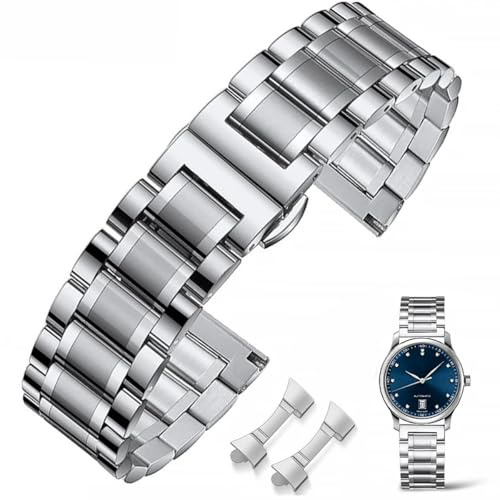 FOUUA Metallo Cinturini per Orologio Acciaio Inossidabile Ricambio Bracciale in Metallo 16 18 19 20 21 22 24mm Smartwatch Cinturini con Fibbia Nero o Argento Oro per Uomo Donna