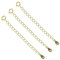 OTOTEC 3 Piezas Extensiones de Cadena Extensora de Collar con Cierre de Resorte para Collar Pulsera Fabricación de Bricolaje Chapada en Oro de 18 Quilates sobre Plata de Ley 925