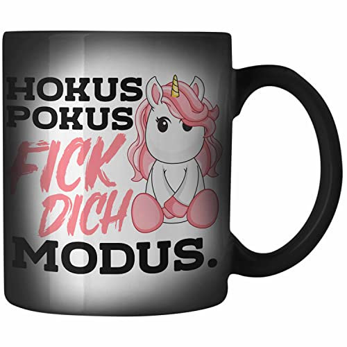 Trendation - Lustige Ich Hasse Menschen Zaubertasse Mit Spruch Einhorn Farbwechsel Tasse Geschenk Mama Freundin Kollegin Geschenkidee Arbeit Frauen