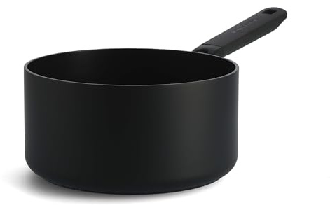 KitchenAid Classic Forged Hard Anodized PFAS-Free Healthy Ceramic Non-Stick, 20 cm/3.1 Litre Saucepan, Induction, Oven Safe, Black