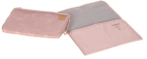 LÄSSIG Baby Windeltasche mit Wickelunterlage für unterwegs/Casual Changing Organizer Soft Stripes Rose, 1106015785