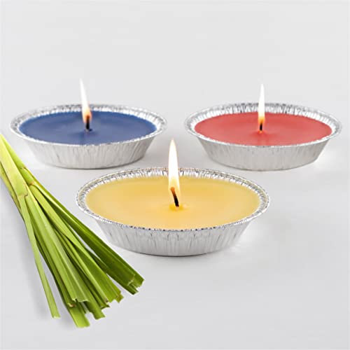 HOFER 3 x Citronella-Flammschalen für draußen | hochwertige Citonella Kerze Outdoor | mit Citronella-Duft | Outdoor Kerzen für Gartenparty | Deko für draußen