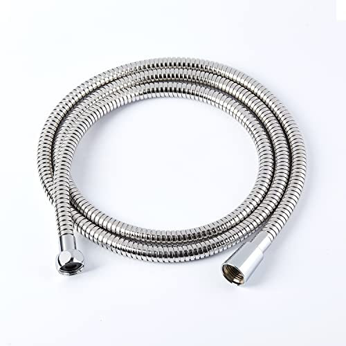 Duschschlauch für Barumi Handbrause, Edelstahl, flexibles PVC, glattes Design für einfache Reinigung, verwicklungsfreier 360° drehbarer Anschluss, 180,3 cm Länge, universelle Passform, einfache