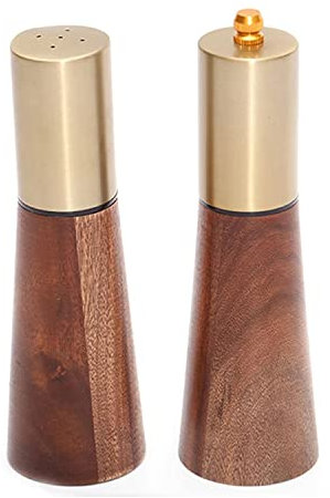 Salzstreuer Pfeffermühle Holz Gewürzmühle Salztöpfe für Küche BBQ Camping Picknick Restaurant Esstisch
