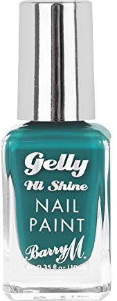 Barry M Gelly Hi Shine Nail Paint, Shade Forget Me Not | Blue Glossy Nail Polish