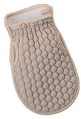 Shower Exfoliator Bath Gloves Body Scrub Exfoliating Glove Sponge Massage Brush Cleaning Mitt Dead Skin Removal Bathroom Product (Grau)