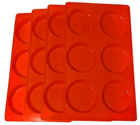 M. Gastro Kitchens Muffin Top, Whoopie Pie, Brownie, Cookie 6 Cavity Silicone Baking Mold (Muffin Top, 6 Cavity)