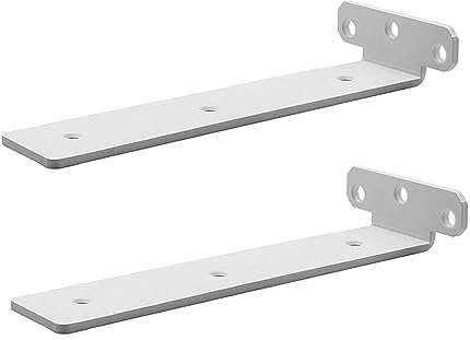 Melairy 2PC Verdickt Weiß Regal Klammern Wand Montiert Regal Klammern 25CM Metall L Klammer Rechten Winkel Tabelle Unterstützung Klammer