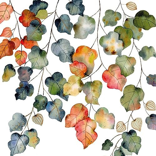 20 Servietten Herbst Ranken von Herbstblätter als Tischdeko. Papierservietten mit Motiv. Auch für Decoupage und Serviettentechnik 33x33cm