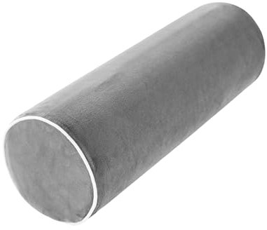 Nackenrolle 45x11cm Kissenrolle Multifunktionales Rollenkissen für Nacken Rücken und Beine mit wasserabweisendem und schmutzabweisendem Stoffbezug Grau Weiß (Grau)