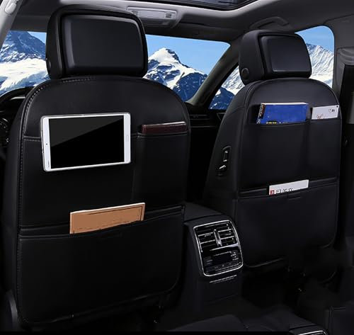 Wtwtg 2 Stück Auto Rückenlehnenschutz für VW Passat Sedan/Alltrack/Variant (B8) 2014 2015-2021, Pad Schmutzabweisend Auto Rückenlehne Schutz Mit Aufbewahrungstasche,- Black