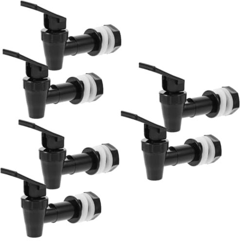 ABOOFAN 3 Sätze Wasserhahn Ersatzadapter Wasserkrug Zapfen Wasserflasche Ersatzteil Für Wasserspender Eimerzapfen Wasserkühler Zapfen Wassereimer Tülle Black Pp-kunststoff 2 Stück * 3