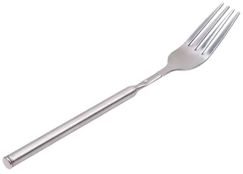 Tenedor telescópico, tenedor extensible de acero inoxidable, extensor de tenedor largo, tenedor retráctil para barbacoa, cóctel, fruta, postre.