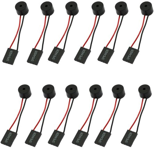 Sopepoyie 12pcs PC Motherboard Mini Speaker 2.54 Pitch 4 Pin Female Header Desktop Computer Case DIY Mini Plug Beep Alarm Buzzer