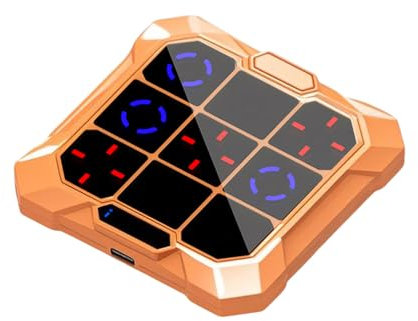 Jeu de Tic-Tac-Toe Bolt,6 en 1 Jeu de Tic-Tac-Toe électronique Rechargeable avec Fonction de Mise en Sourdine,Jouet de Puzzle Portatif pour jeu de Société éducatif,Jeux Cadeaux pour Enfants et Adultes