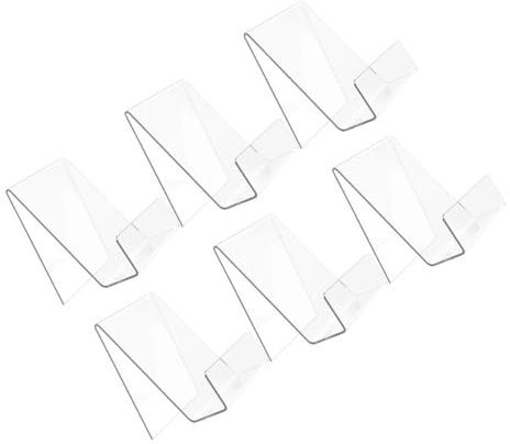 FUNOMOCYA 6pezzi Espositore Acrilico Per Libri Leggio in Acrilico Elegante e Supporto Per Libri Tavolo Indipendente Organizer Per Banco Per Esposizione in Biblioteche o Negozi