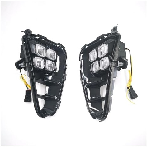 Antibrouillard pour Kia pour Picanto 2017 2018 2019 2020 Feux Antibrouillard À LED DRL Phare À LED Feux Jour Ensemble Lampe Pare-Chocs Avant Feu Brouillard