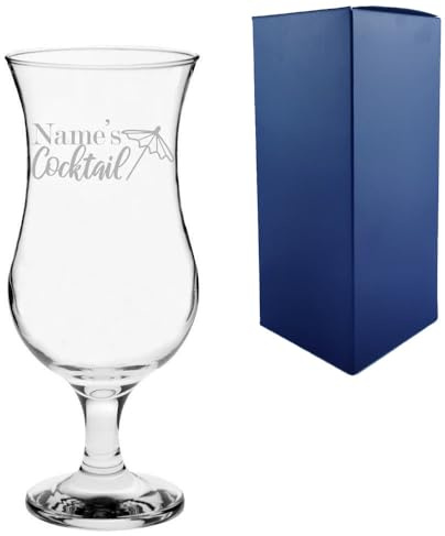 Personalised Engraved Name's Cocktail Hurricane Glass with Gift Box | Custom Cocktail Glasses, Birthday Gifts for Her, Summer Party Glasses