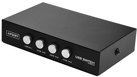 Holibanna Port USB Drucker Sharing mit Einzeltasten für PC Kompatibilität Tragbarer USB Umschalter zur Gemeinsamen Nutzung von Drucker Scanner Zufällige Farbe Zufällige Farbe