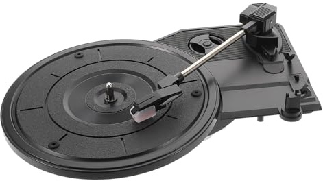 Beaupretty Player Retro Design Vintage Turntable Record Vinyl and Sound Quality with Built-in Speakers Plastic for Home Decor, Suitable for Beginners and Music Lovers