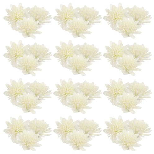 DOITOOL 100Pcs White Chrysanthemum Diffuser Flowers Aromatherapy Accessories for Essential Oil Diffusers Home Scent Release