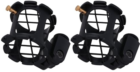 FRCOLOR 2pcs Microphone Shock Mount for Studio Use Condenser Microphone Shock Mount Holder for Recording and Streaming Mic Stand Holder High Isolation
