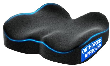 Benazcap Sitzkissen Orthopädisch, auch für Ischias & Schwangerschaft, groß | Ergonomisches Hämorrhoiden Sitzkissen, wirkt Schmerzreduzierend, Steißbeinkissen Entlastung, für Bürostuhl, Auto, Rollstuhl