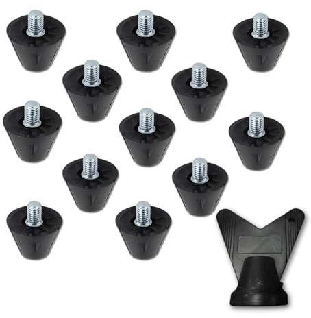 Lot de 12 crampons M5 pour crampons de rechange Nike, diamètre de vis 5 mm, stables et antidérapants, pour chaussures de football, crampons de chaussures de football