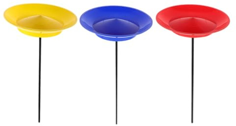 Lot de 3 Assiettes de Jonglage avec Bâtons en Plastique Léger, Outil Professionnel pour Entraînement Sensoriel et Performances en Équipe