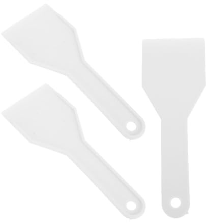 Balacoo Raschietti per Ghiaccio Strumenti Rapidi Set 3 in Plastica Bianco per Rimuovere Ghiaccio per Frigorifero e Freezer in Cucina Domestica