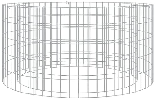 Generic Brasero à Gabions, Panier à Gabions Rond en Fer galvanisé à Remplir, sans Pierres, pour Barbecue, Jardin, Terrasse, Anneau Végétal et Décoration de Jardin (100 x 50 cm)