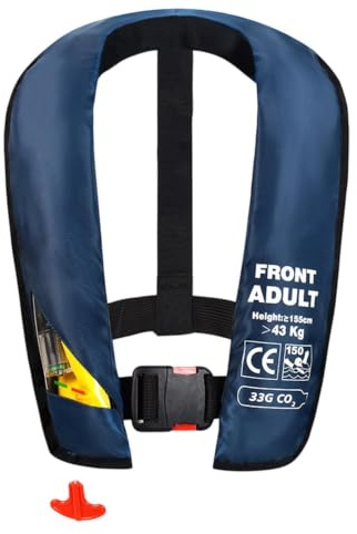 Self Inflating Life Vest - Automatic Buoyancy Jacket for Adults Swimming | 12.99 Inch Compact Safety Vest for Pool Kayak Fishing, Lightweight 700g Float Aid