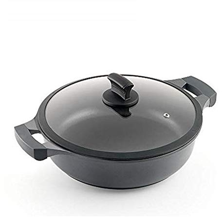 Metaltex XPERT - Cacerola Baja Aluminio Fundido, 28 cm, antiadherente ILAG 3 capas, Full Induction válido para todo tipo de cocinas