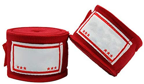 navigatee Boxbandagen, Boxbandagen, 5 m, federnde Baumwolle, für Kickboxen, Sanda, Taekwondo, Muay Thai, Bandage, Sportschutzausrüstung, 2 Stück pro Packung