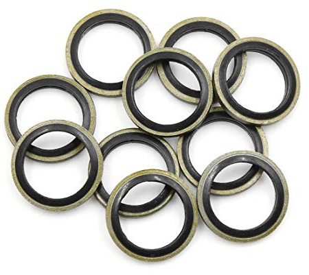 sourcing map Motoröl Ablassschraube Dichtungen Für Ölwechsel 14x20mm | 10 Stück, 14mm Innendurchmesser, 20mm Außendurchmesser, 2mm Dicke, Für Die Meisten Autos