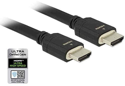 DeLOCK Ultra High Speed HDMI-Kabel 48 Gbps 8K 60Hz, schwarz, 2 Meter
