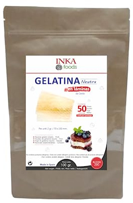 Gelatina di maiale in fogli, sapore neutro - grado professionale - 50 fogli