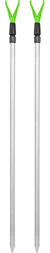 2er Set Teleskoprutenhalter 75-135 cm Rutenauflage mit V-Auflage Angelhalter Rutenhalter Rutenständer mit Schnurlaufkerbe