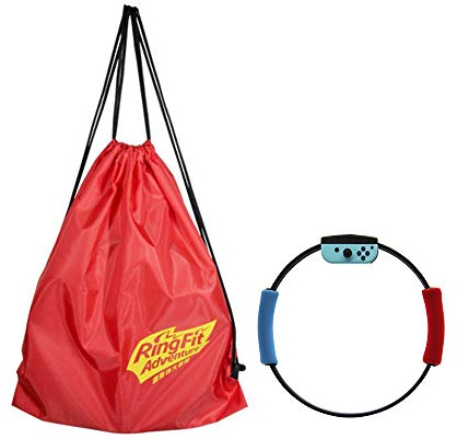Hosoncovy Bolsa de transporte suave plegable Bolsa de almacenamiento a prueba de polvo Bolsa de viaje Ring Con Case para Nintendo Switch Ring Fit Adventure Game Accesorios (rojo)