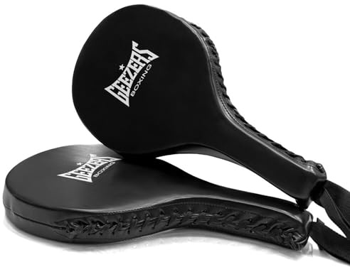 Geezers Boxing PU Punch Paddles Boxing Focus Paddles MMA Punch Pads Coaching Strike Mitts Speed Boxing Training Mitts Coaching Equipment Boxing Gym Gear