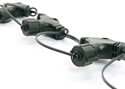 Festive Lights - ConnectGo Lighting Accessories - 10 Port Curtain Connector, Connectable Outdoor Rubber Cable (Green)